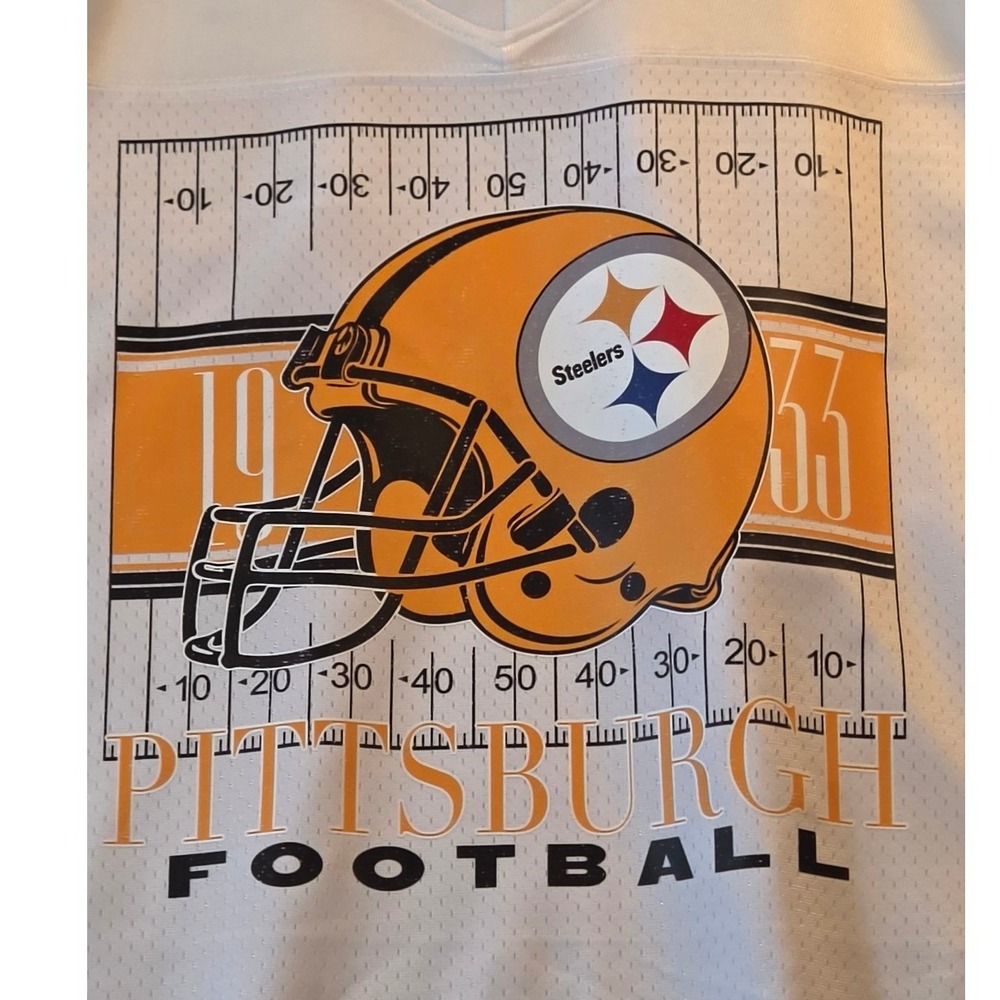 NFL Pro Line Jersey Mens L White New Steelers 1976 Hall of Fame Vintage Graphic - Picture 2 of 7